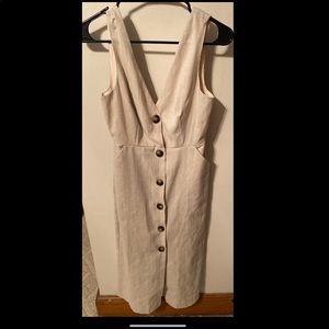 Super Cute Beige Button Down Dress